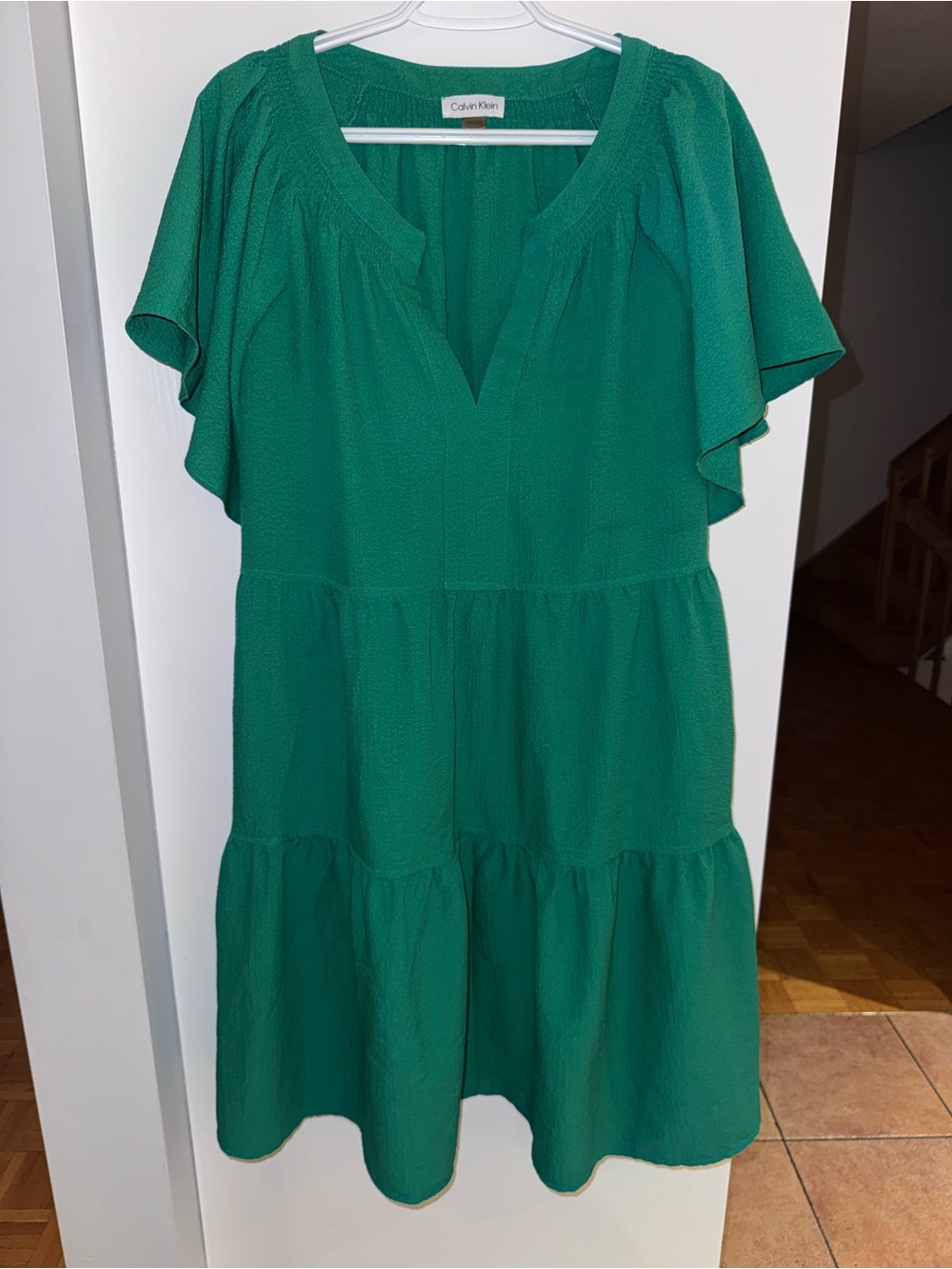 Calvin Klein 24W Plus size Tiered A-line Dress